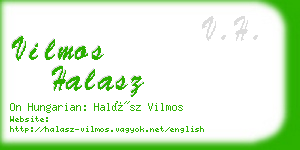 vilmos halasz business card